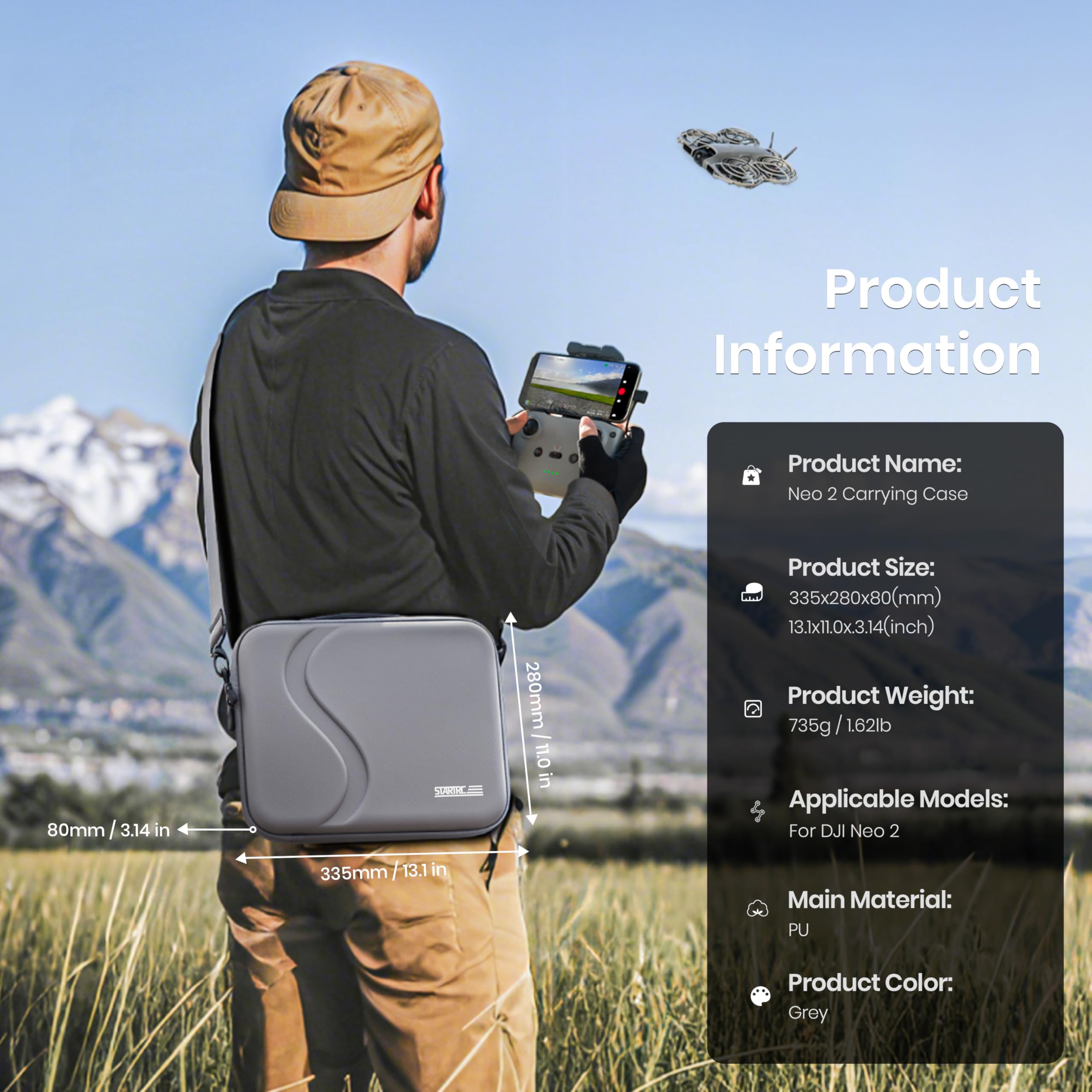 Drone Joystick Cover - Estojo de Transporte para Acessórios DJI